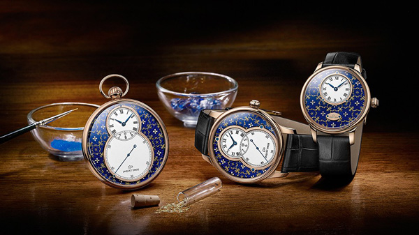 Jaquet Droz 雅克德羅：金箔雕花琺瑯