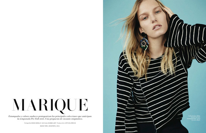 Marique Schimmel《L’Officiel》雜志2015年7/8月號(hào)