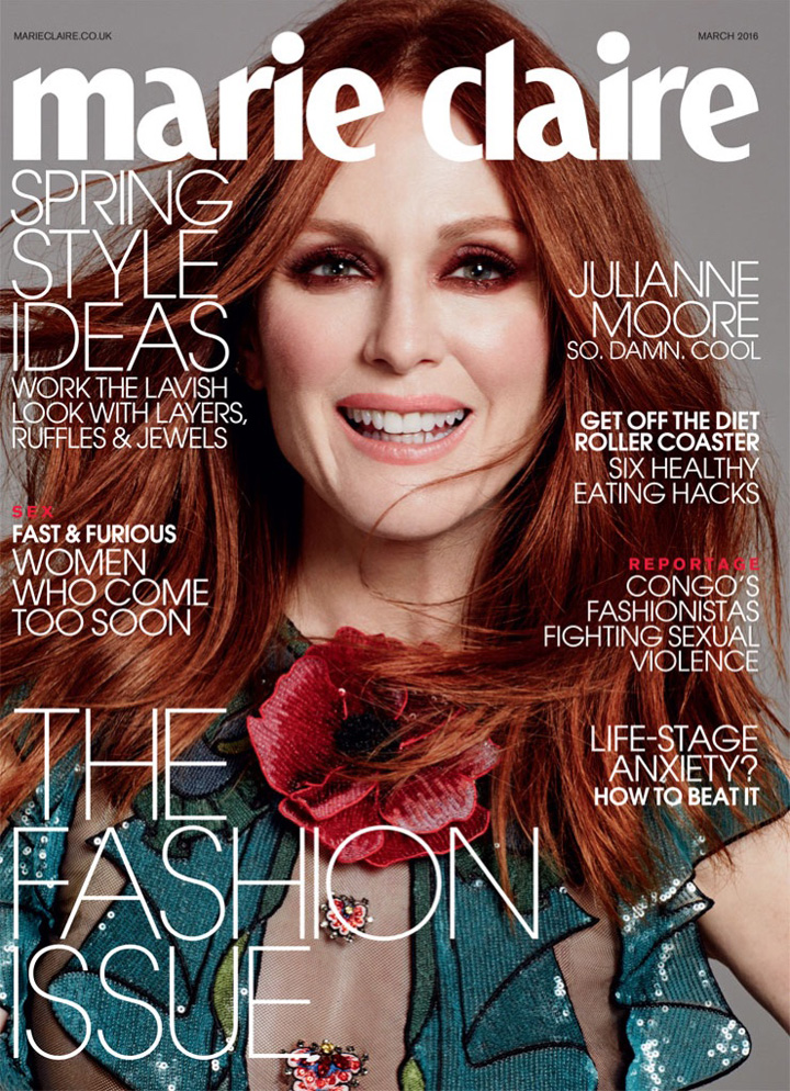 Julianne Moore《Marie Claire》英國版2016年3月號(hào)