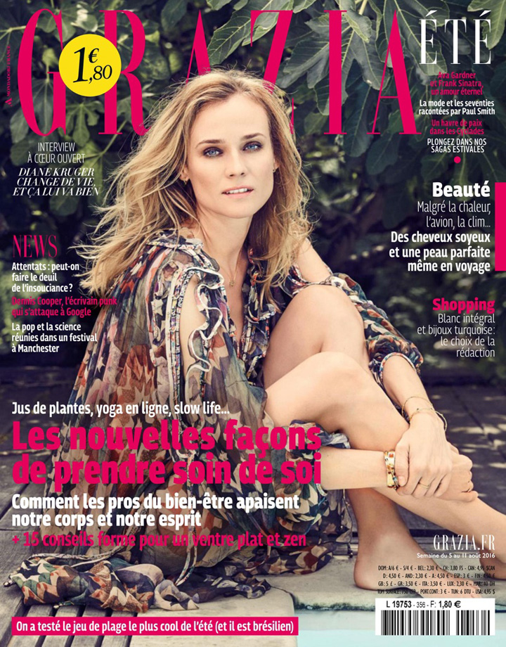 Diane Kruger《Grazia》法國(guó)版2016年8月號(hào)