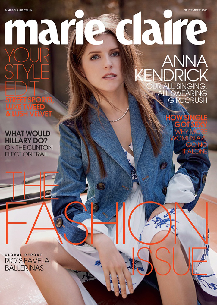 Anna Kendrick《Marie Claire》英國(guó)版2016年9月號(hào)