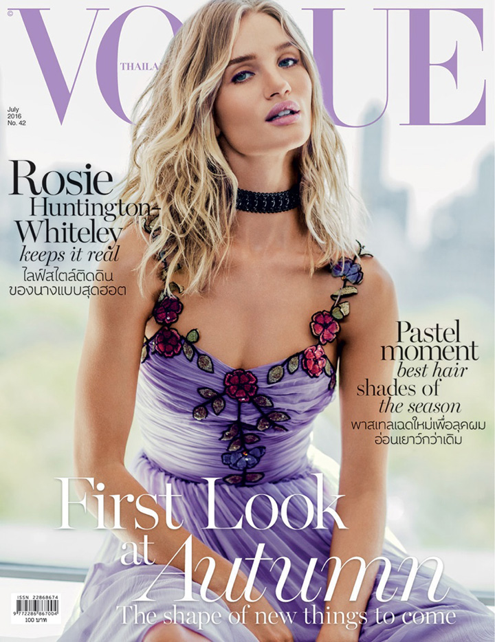 Rosie Huntington-Whiteley《Vogue》泰國(guó)版2016年7月號(hào)