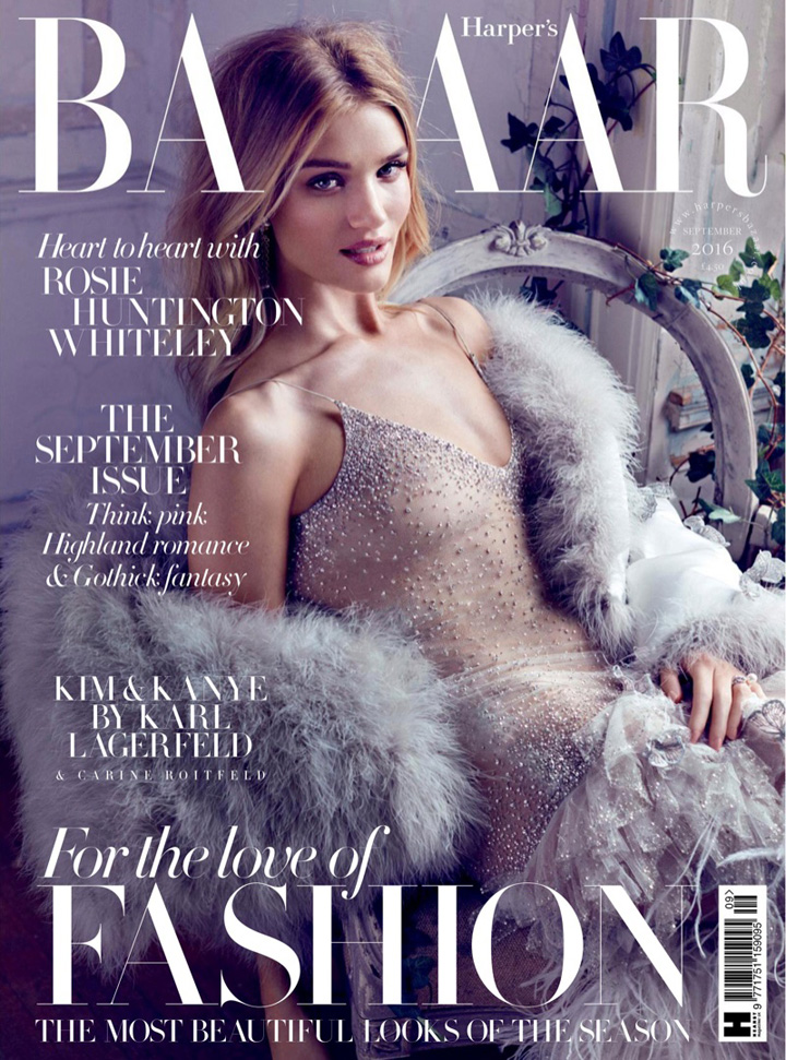 Rosie Huntington-Whiteley《Harper's Bazaar》英國(guó)版2016年9月號(hào)