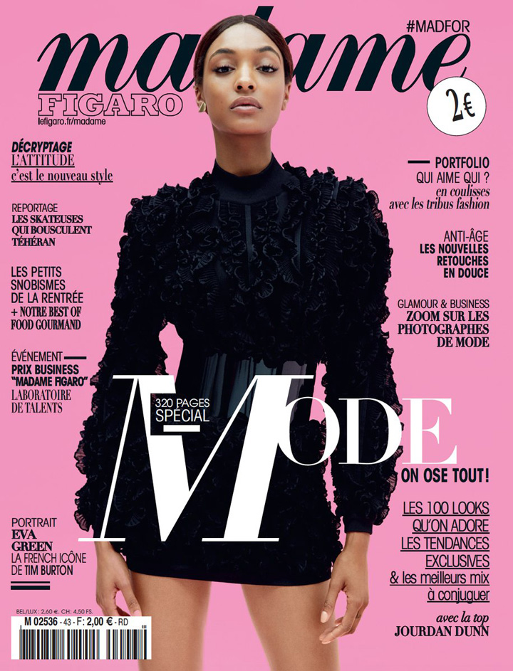 Jourdan Dunn《Madame Figaro》雜志2016年8月號