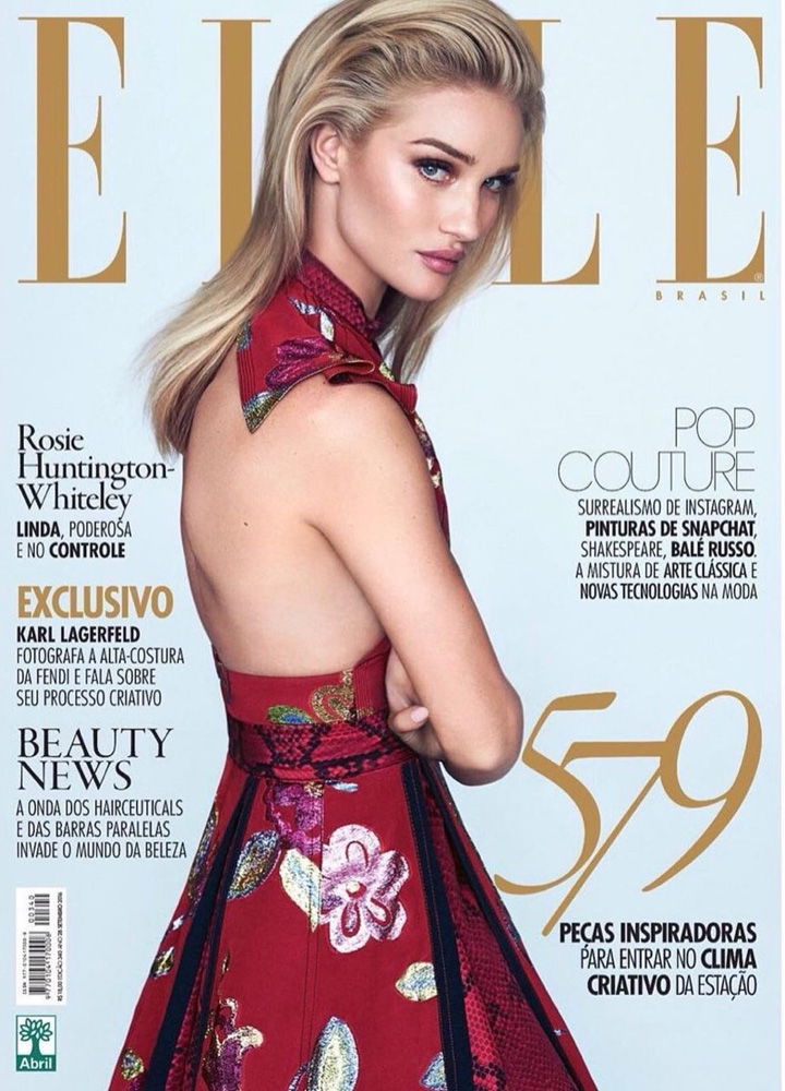 Rosie Huntington-Whiteley《Elle》巴西版2016年9月號