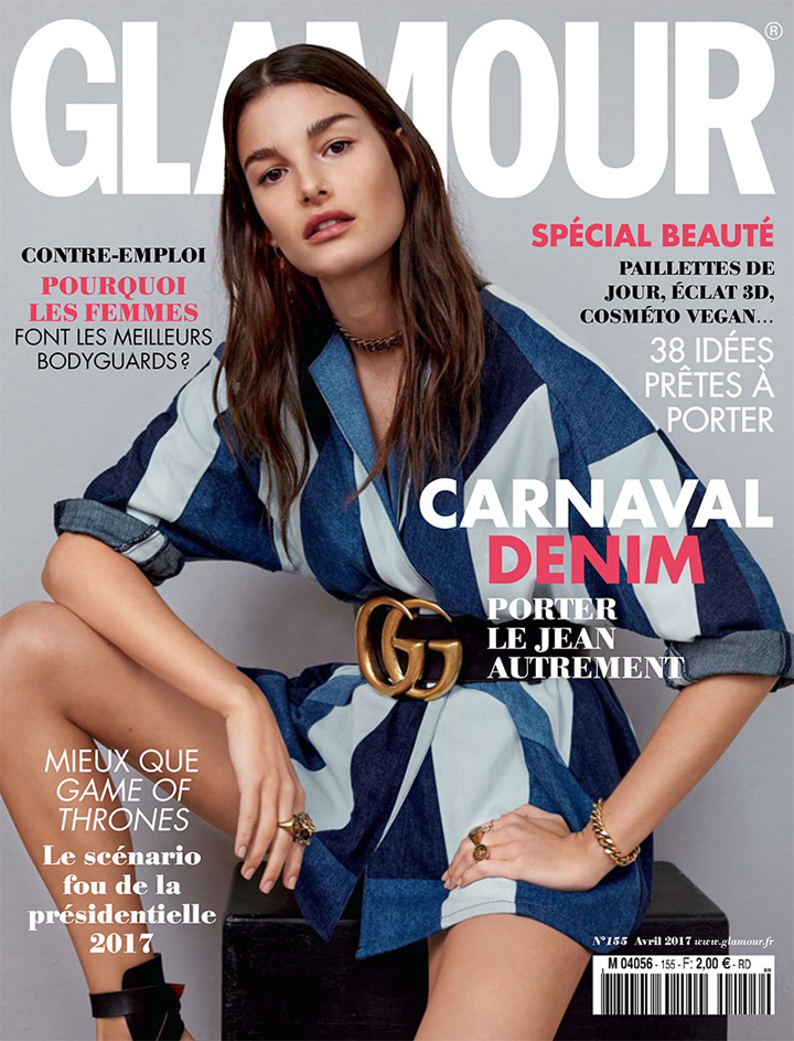 Ophelie Guillermand《Glamour》法國(guó)版2017年4月號(hào)