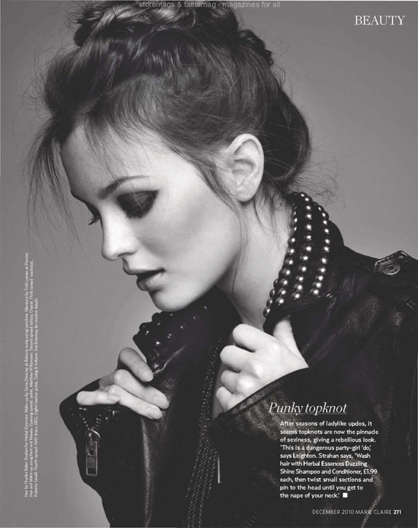 Leighton Meester《Marie Claire》英國版12月號(hào)