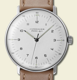 Junghans 榮漢斯 max bill系列 34毫米圓型女表 型號(hào)027/3701